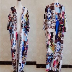Accessories - Bohemian Half Sleeve Multi Printed Kimono Accessories - Bohemian Half Sleeve Multi Printed Kimono